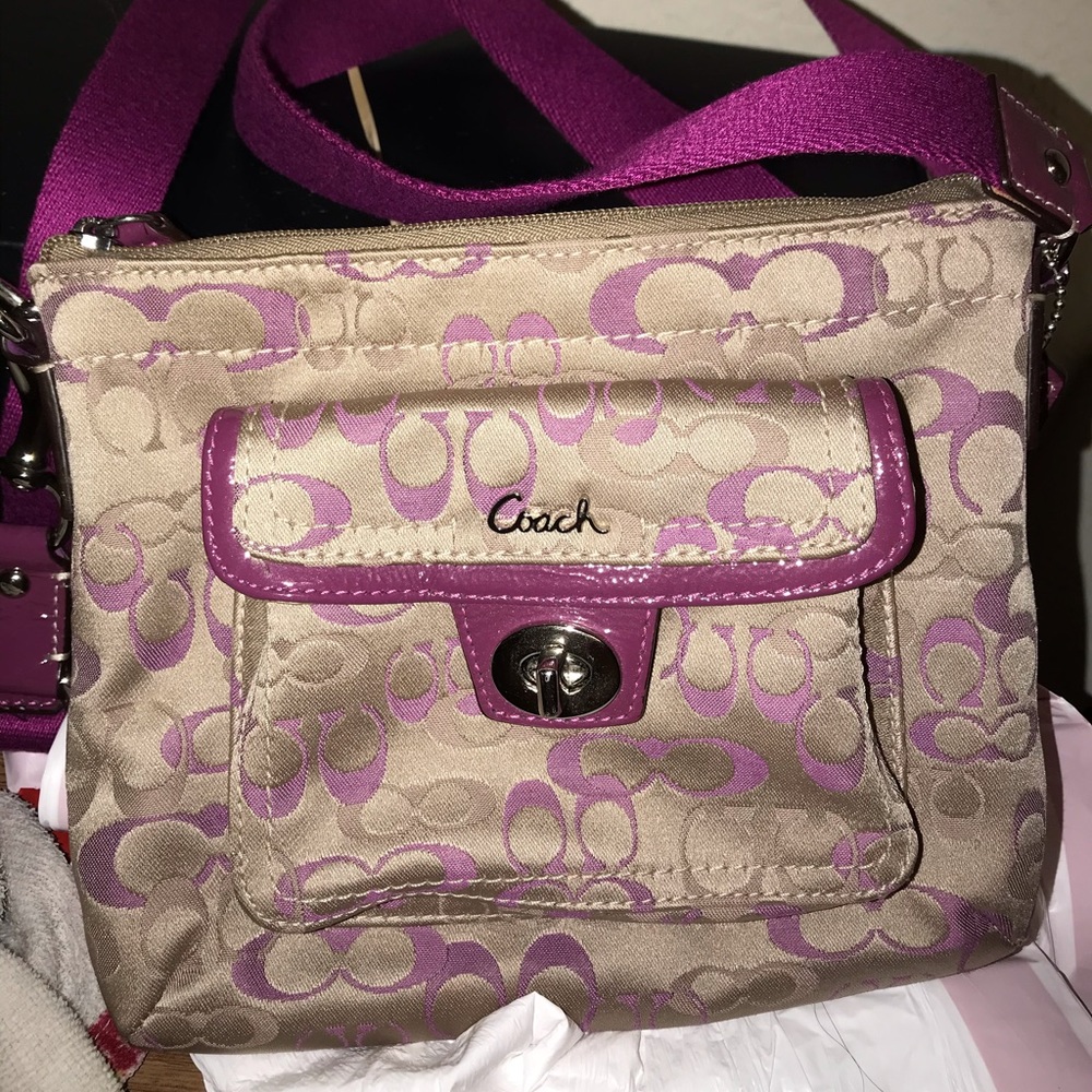 Coach pink crossbody